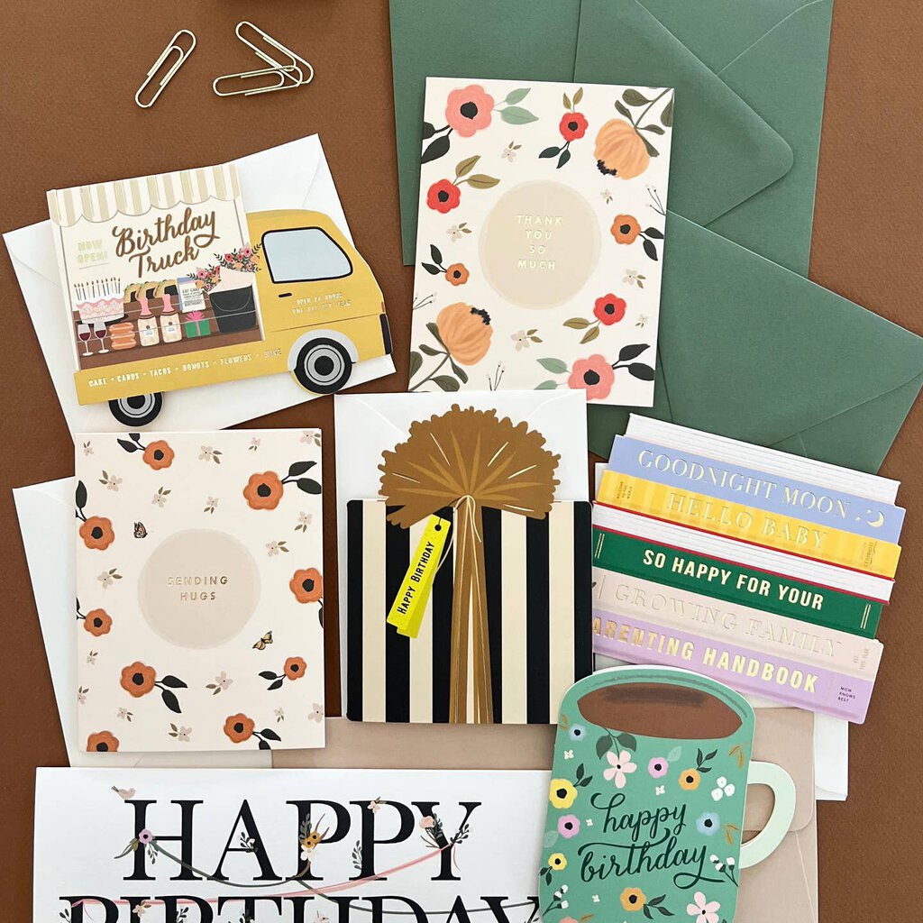 BLACK STRIPE BIRTHDAY GIFT CARD
