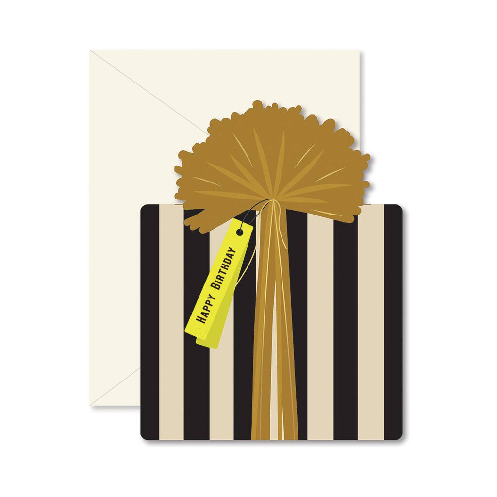 BLACK STRIPE BIRTHDAY GIFT CARD