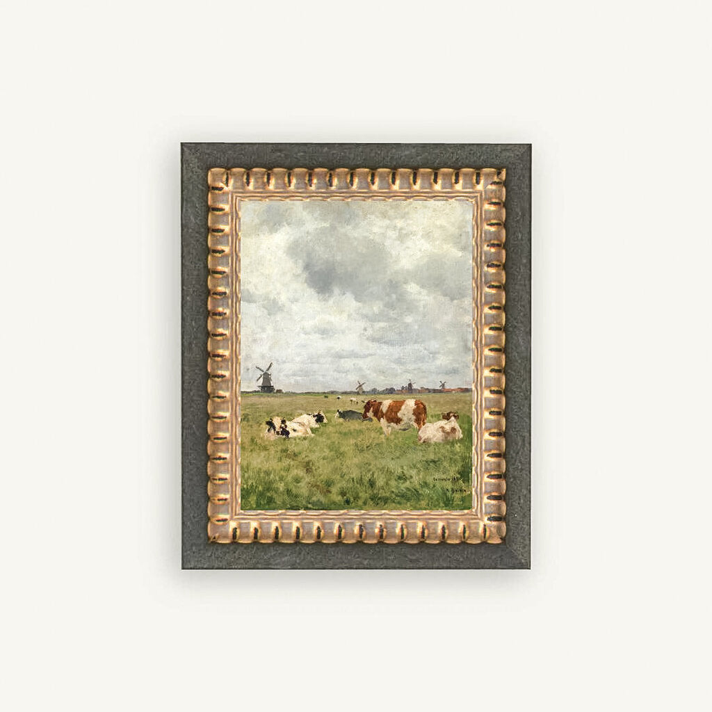 CATTLE ON THE PASTURE 8X10 FRAMED ART