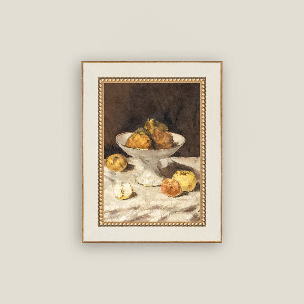 PEARS STILL LIFE 4X6 FRAMED ART