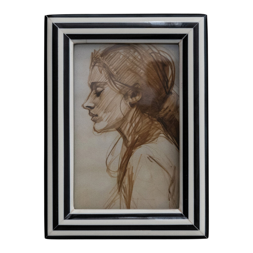 5X7 BLACK & WHITE RESIN FRAME