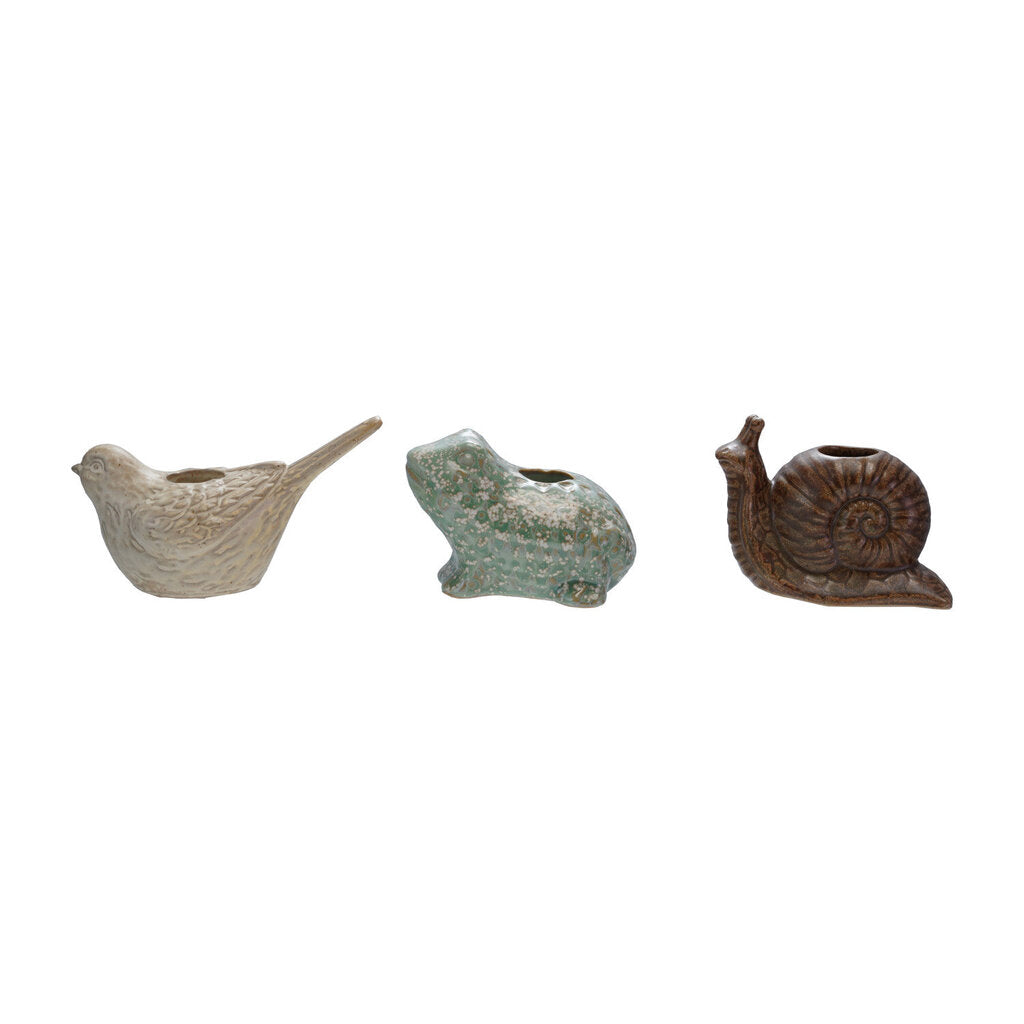 STONEWARE TAPER HOLDER