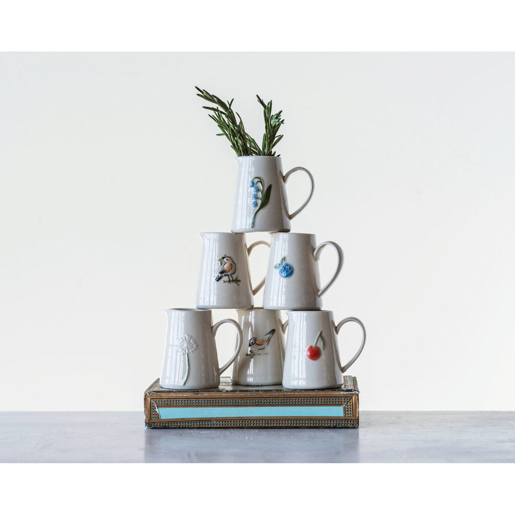 HAND PAINTED EMBOSSED CREAMER