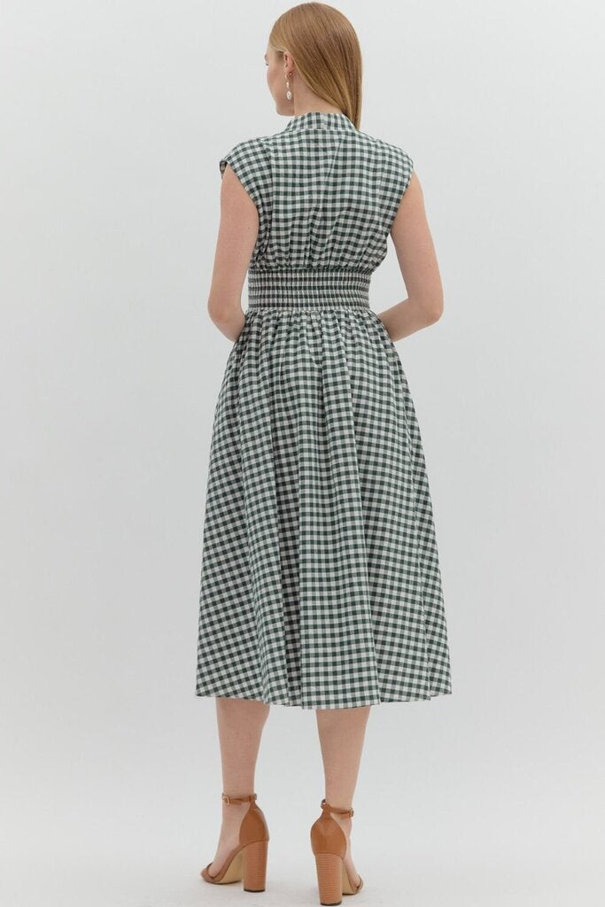 ESTELLA FOREST GINGHAM MIDI DRESS