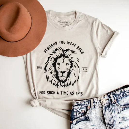 For Such A Time As This Esther Lion Christian Graphic Tee