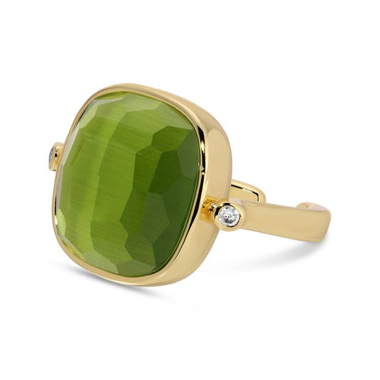 OLIVE SQUARE STONE RING
