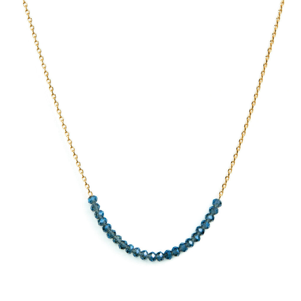 NAVY CRYSTAL NECKLACE