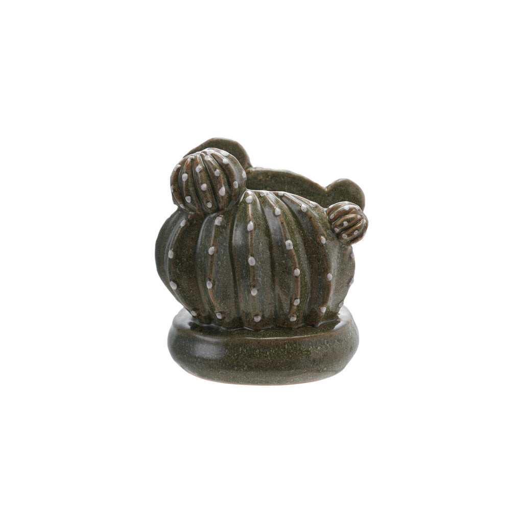 STONEWARE CACTUS SPONGE HOLDER