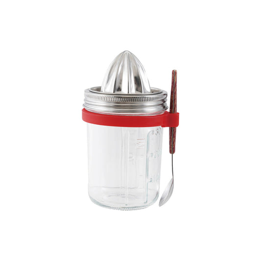 GLASS & STAINLESS STEEL JAR JUICER WITH SPOON