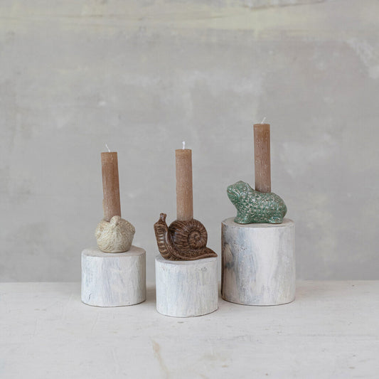 STONEWARE TAPER HOLDER