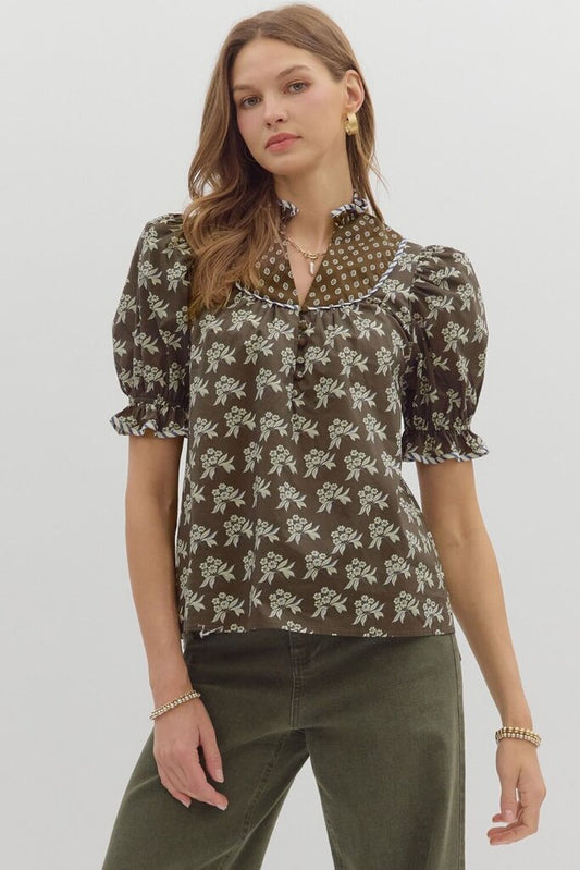 FAYE BROWN PRINT TOP