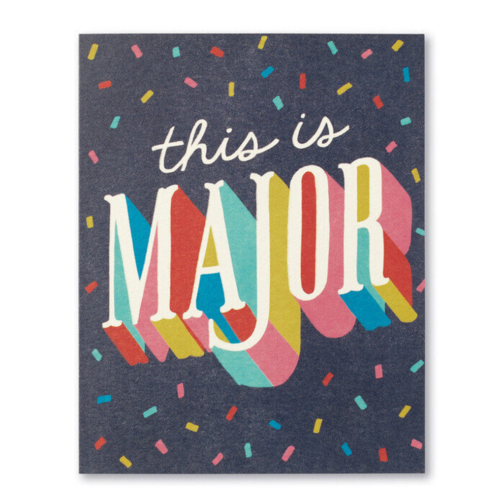"THIS IS MAJOR" CONGRATS CARD