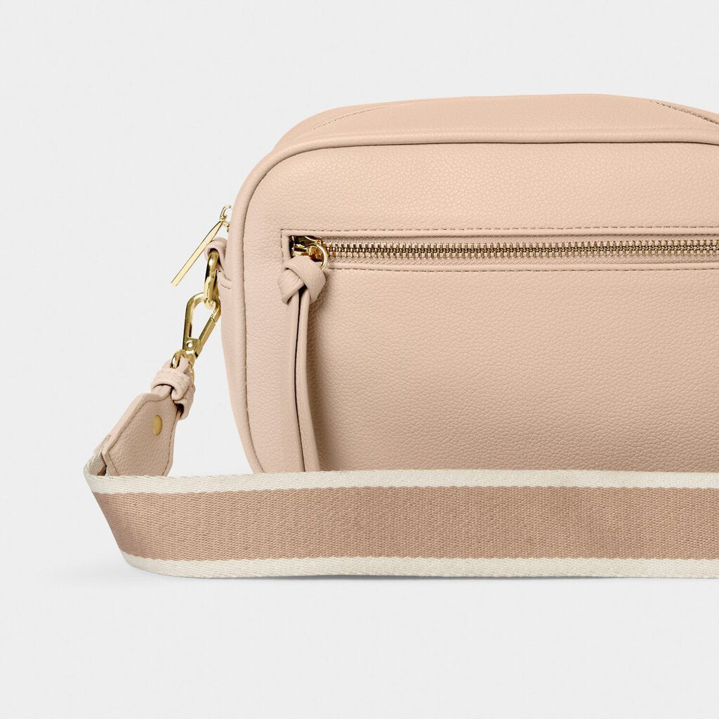 KATIE LOXTON HALLIE DOUBLE STRAP BAG - NUDE PINK